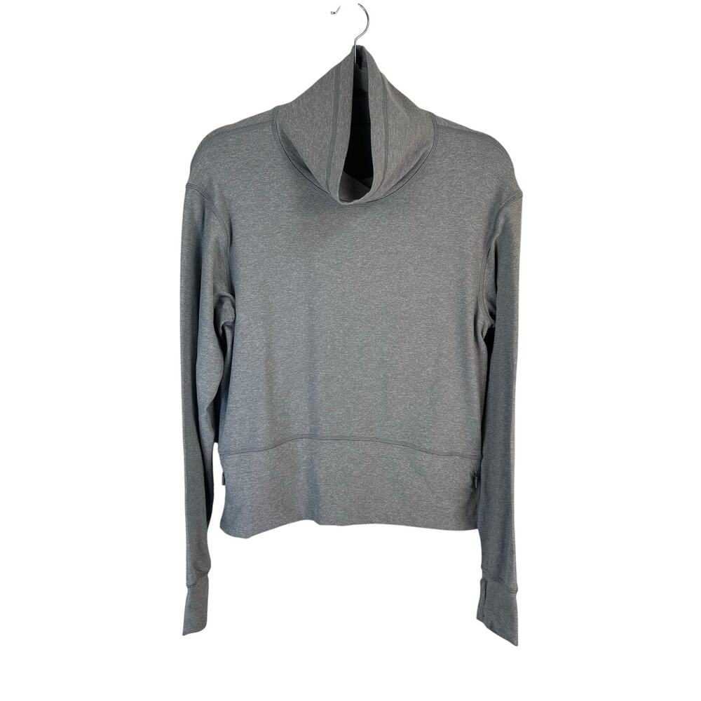 Lululemon Ready to Rulu Pullover Women 6 Heathered Grey Excellent Cowl Neck 1897